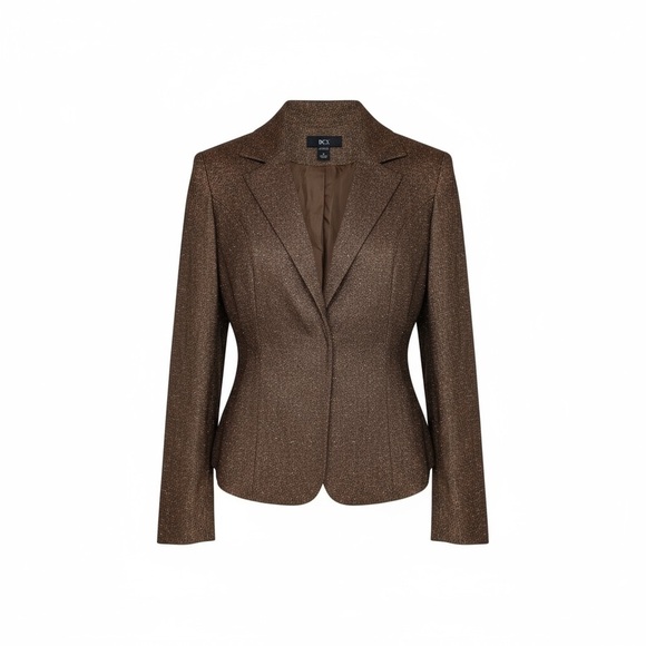 BCX Brown Herringbone Tweed Blazer Jacket | Size Small - Picture 1 of 8
